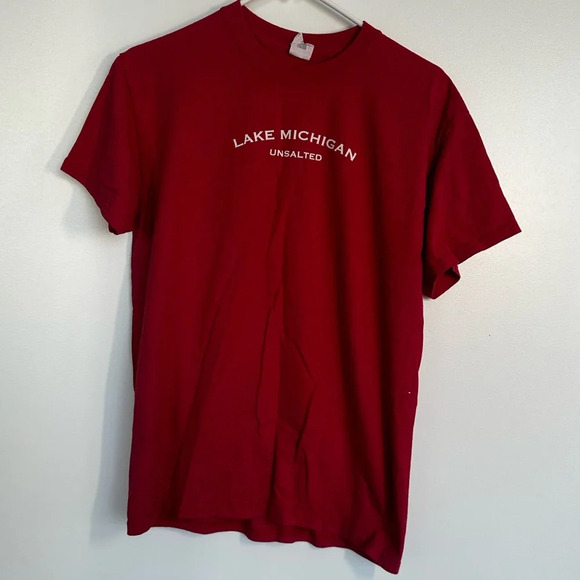 Red Lake Michigan Unsalted T Shirt Size Medium - Picture 1 of 3